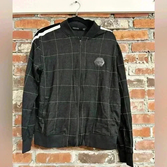 Hudson Outerwear Large Plaid Track Style Jacket Size Medium - Picture 1 of 7